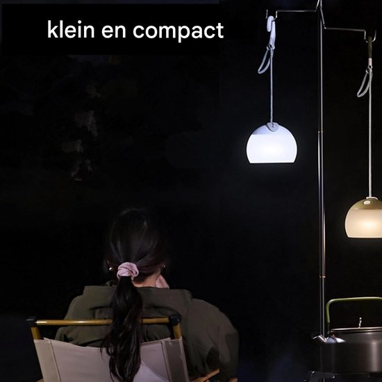 EXCITAT LED-kampeerlamp - Hanglamp op batterijen - Oplaadbaar - 2 kleuren - IPX5 waterdichte kampeerlamp - Oplaadbaar op batterijen en USB - Geschikt voor wandelen, noodgevallen en decoratie — afbeelding 5