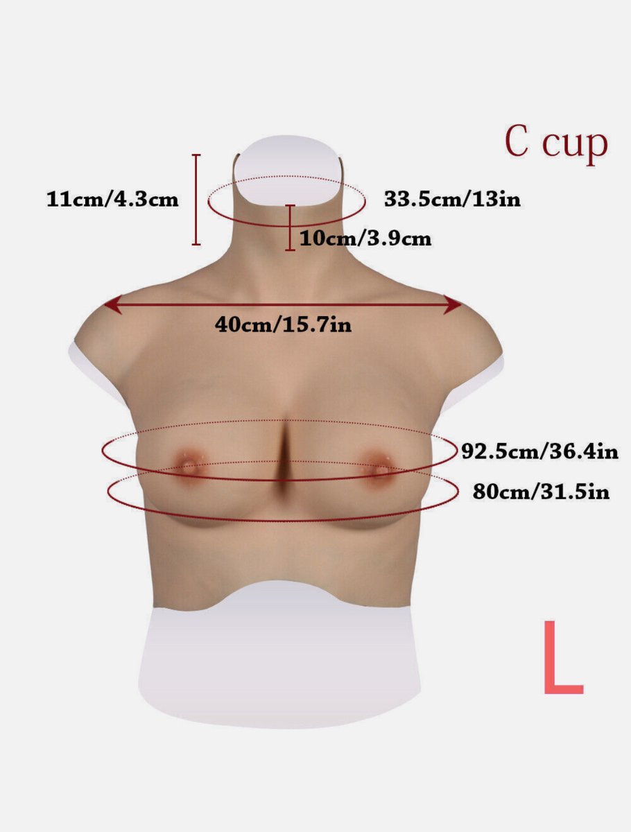 Siliconen Borsten- plus size L XL Borstprothese-Nep borsten- C cup- Cosplay- Travestie-Transgender-Crossdresser-Travestiet-100% siliconen-Breastplate- Oil Free- Non sticky-