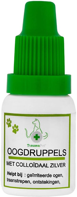 TraumaPet Oogdruppels met colloïdaal zilver voor dieren - Bij rode ogen - Geïrriteerde ogen - Traanstrepen - Conjunctivitis - Preventieve reiniging