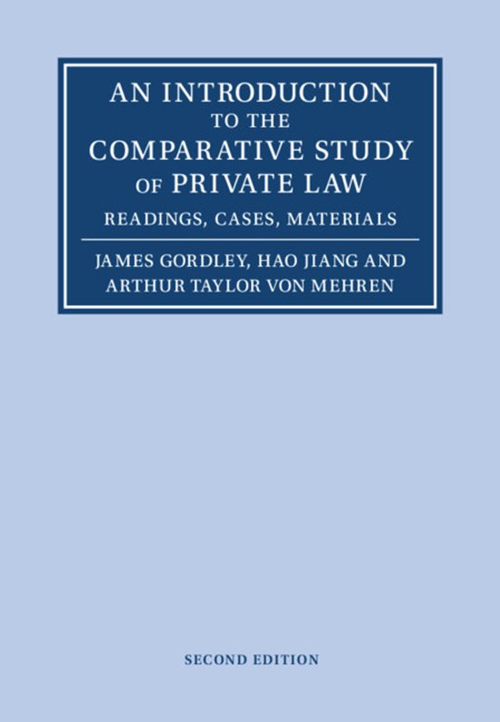 An Introduction to the Comparative Study of Private Law - cover