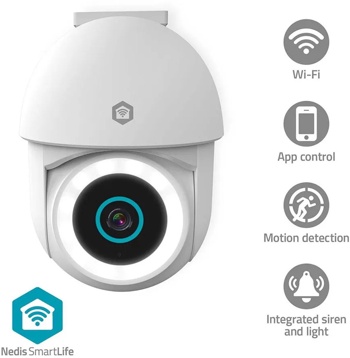 Nedis SmartLife Buitencamera 3MP met Spotlight en Pan & Tilt - Product - €74,13