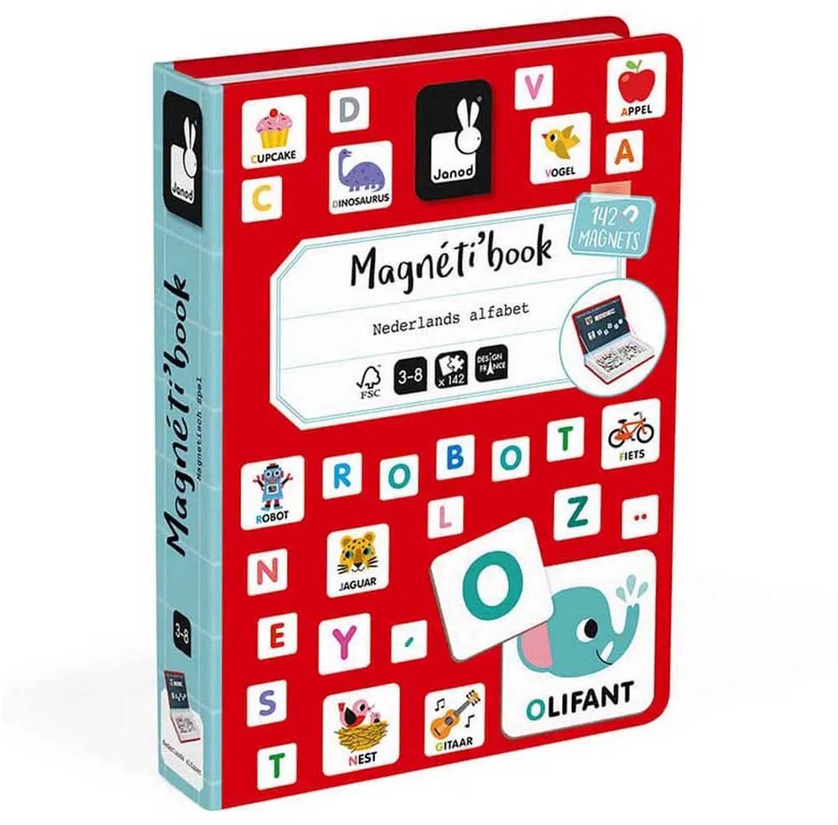 Janod - Magnetibook - Alfabet Nederlandstalig - Magneetboek Speelset — afbeelding 10