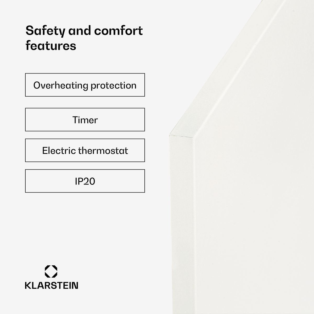 Klarstein infrarood verwarming met thermostaat, 720W elektrische verwarming, infrarood verwarming voor wandmontage, IR-paneel met afstandsbediening & timer, platte badkamerradiator, CO₂-vrije wandverwarming – foto 5