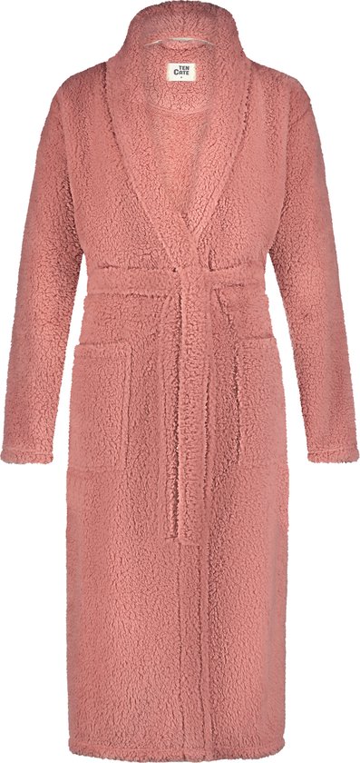 Ten Cate Basics badjas pink teddy voor Dames | Maat L