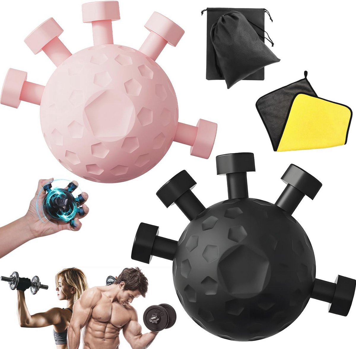 Vingergreepversterker en Handgreepversterker Set voor Krachttraining