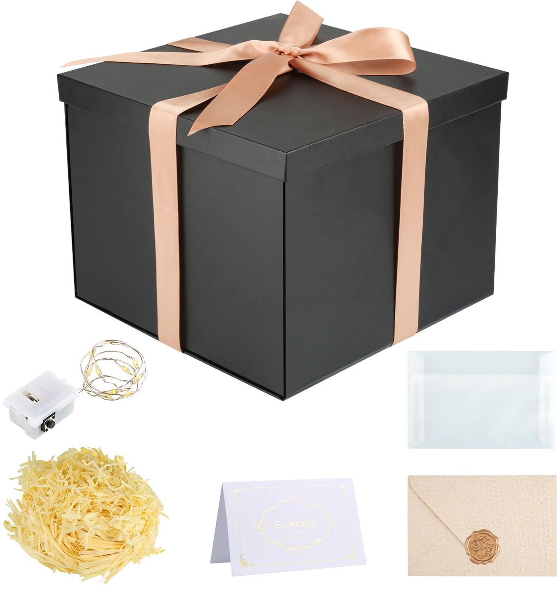 IMPERATORIS® 1 stuk Geschenk Doosjes met Deksel 23 x 23 x 18 cm - DIY Giftset/Geschenkdoos/Cadeau Doos - Papier
