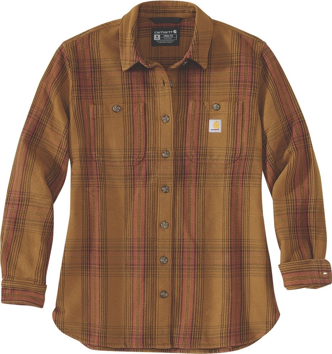 Carhartt Damen Hemd Twill L/S Plaid Shirt Carhartt® -XL Bruin