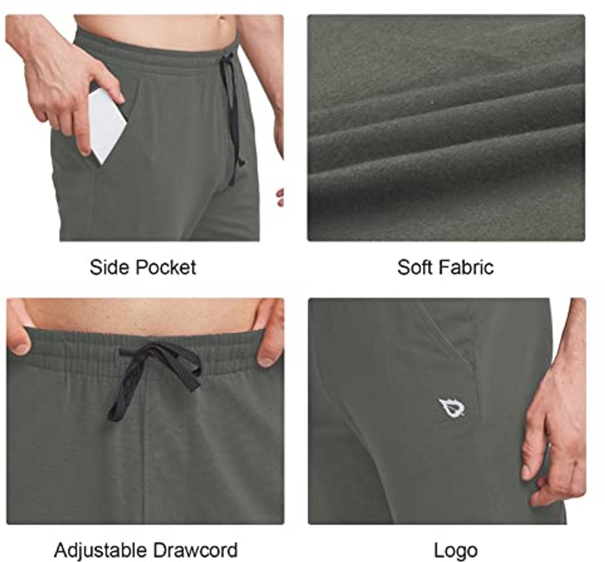 Heren brede joggingbroek - Katoenen vrijetijdsbroek met rechte pijpen en zakken voor training en yoga