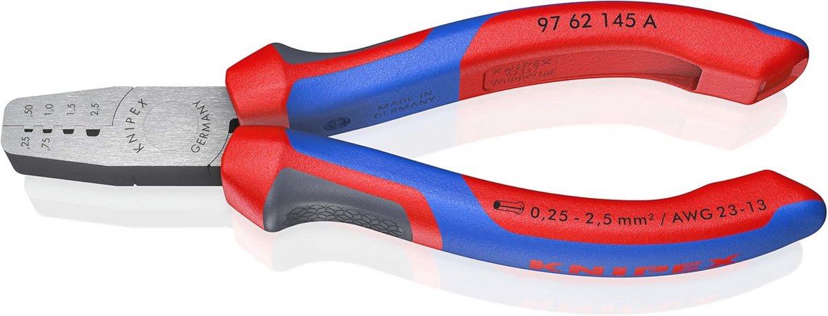 Knipex krimptang voor adereindhulzen 145 mm - Precisie gereedschap voor elektrische verbindingen