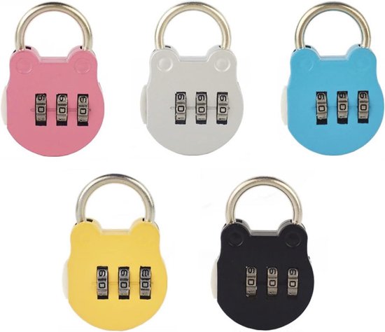 Mini Lock Set Fun Cartoon mini-locks - set van 5, kleurige hangsloten voor buitensport en ...