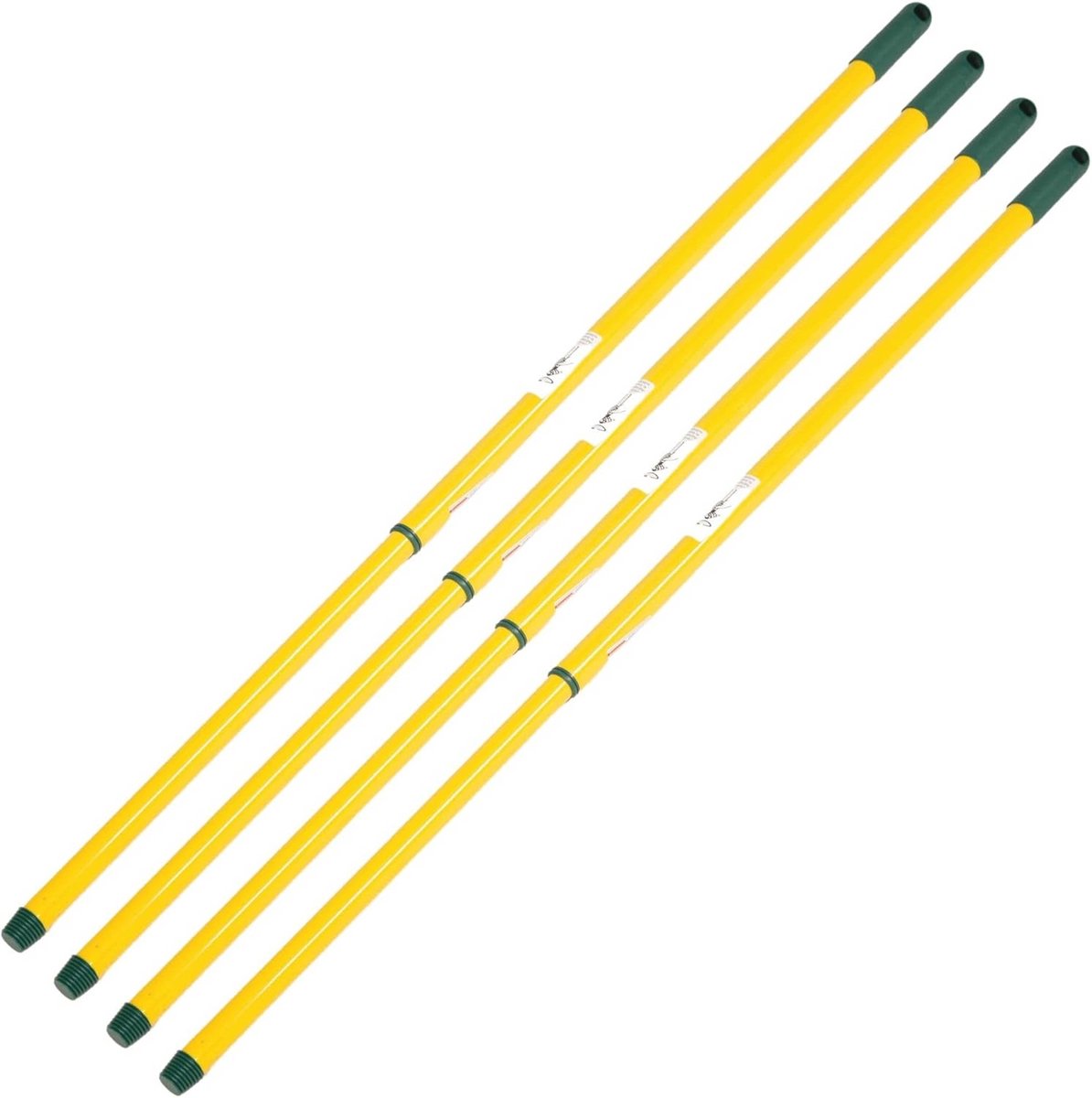 3-delige telescopische bezemsteel 80-130 cm - universele vervangsteel voor bezems