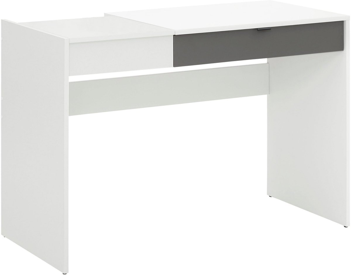 Notio Living Smart-Bureau - 1-lade 1-klep - Wit Houtlook
