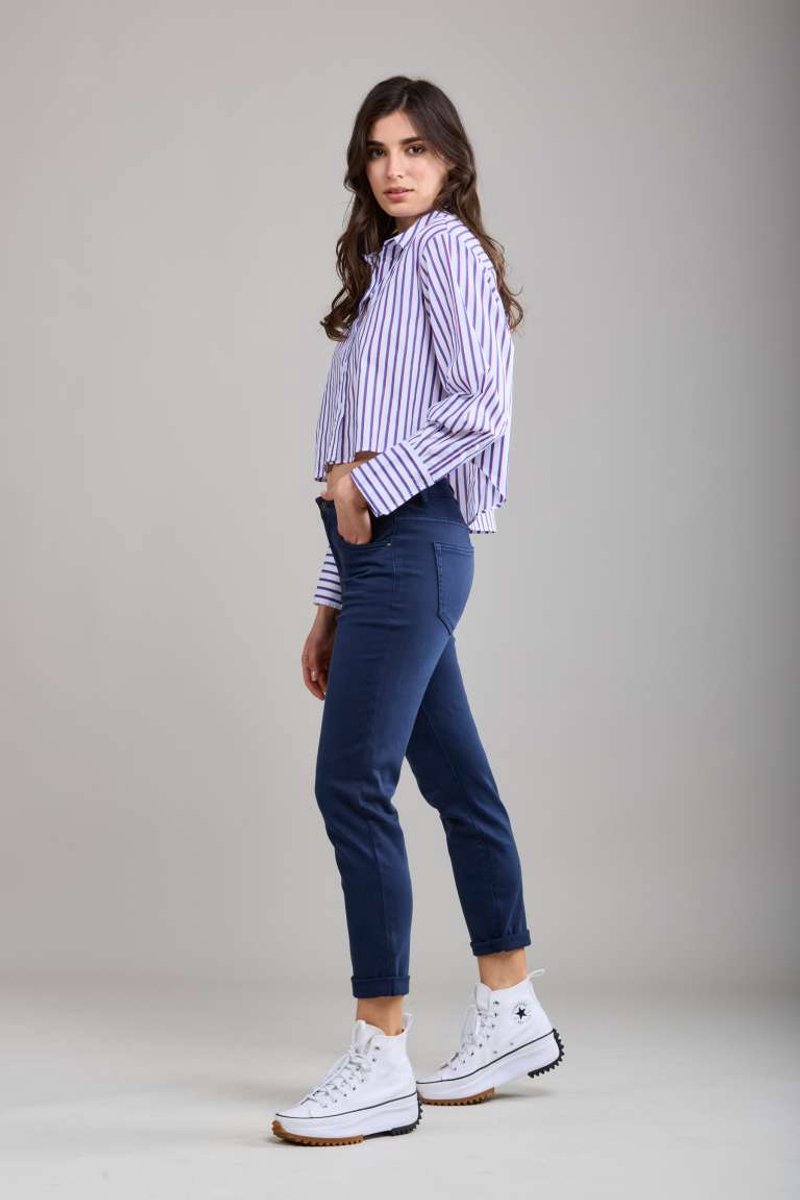 Toxik3 - jeans boyfriend / mom blauw