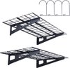 VEVOR Set van 2 Garageplanken 1220x620x200mm Gereedschapsopslag 113,4 Per Laag Gereedschapshouder Muur 122x61cm Plankruimte Opbergplanken Metalen Plank Gereedschapsorganizer Wandplanken