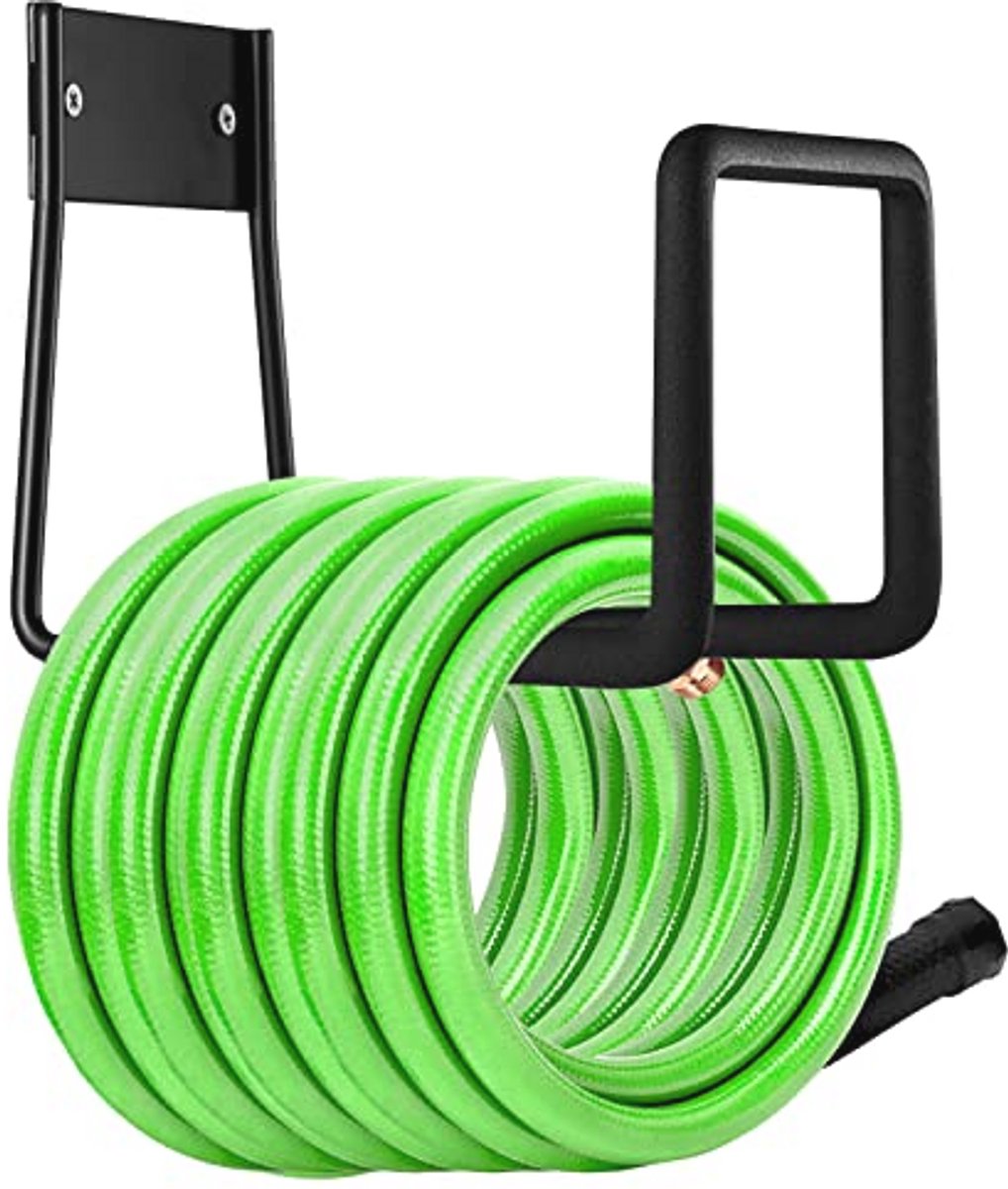 Zware metalen slanghouder voor wandmontage - ideaal voor tuinslangen, flexibele slangen en slanghaspels