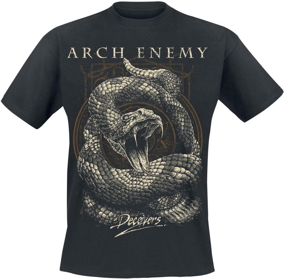 Deceiver Snake T-shirt zwart – Duurzaam Band Merch voor Mannen