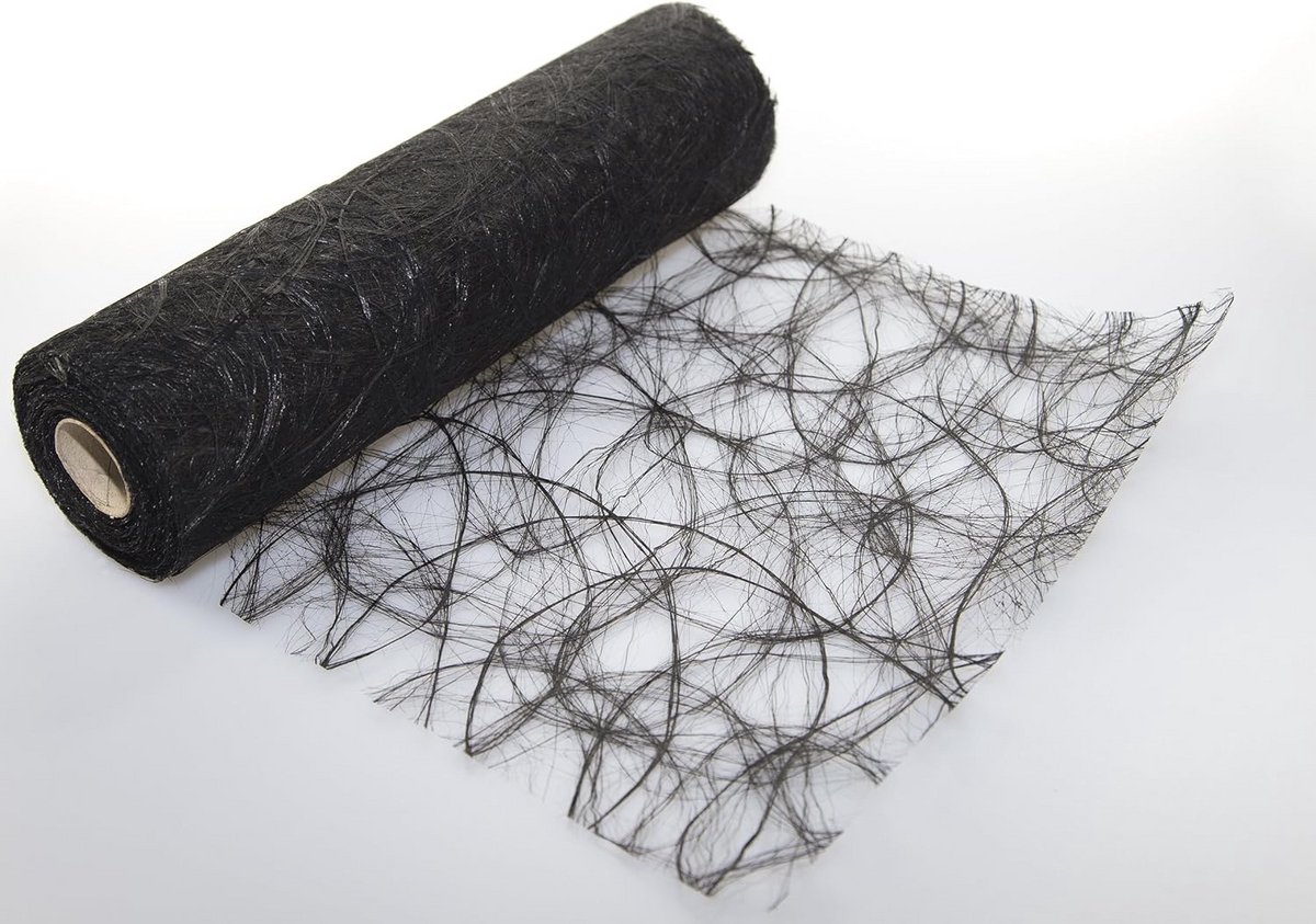 Zwarte Tafelloper Vilt 30 cm x 5 of 20 m voor Decoratie