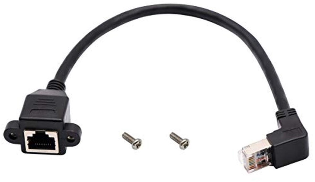 Cat 6 Ethernet Kabel 90° Hoek RJ45 Verlengkabel voor Netwerkverbindingen