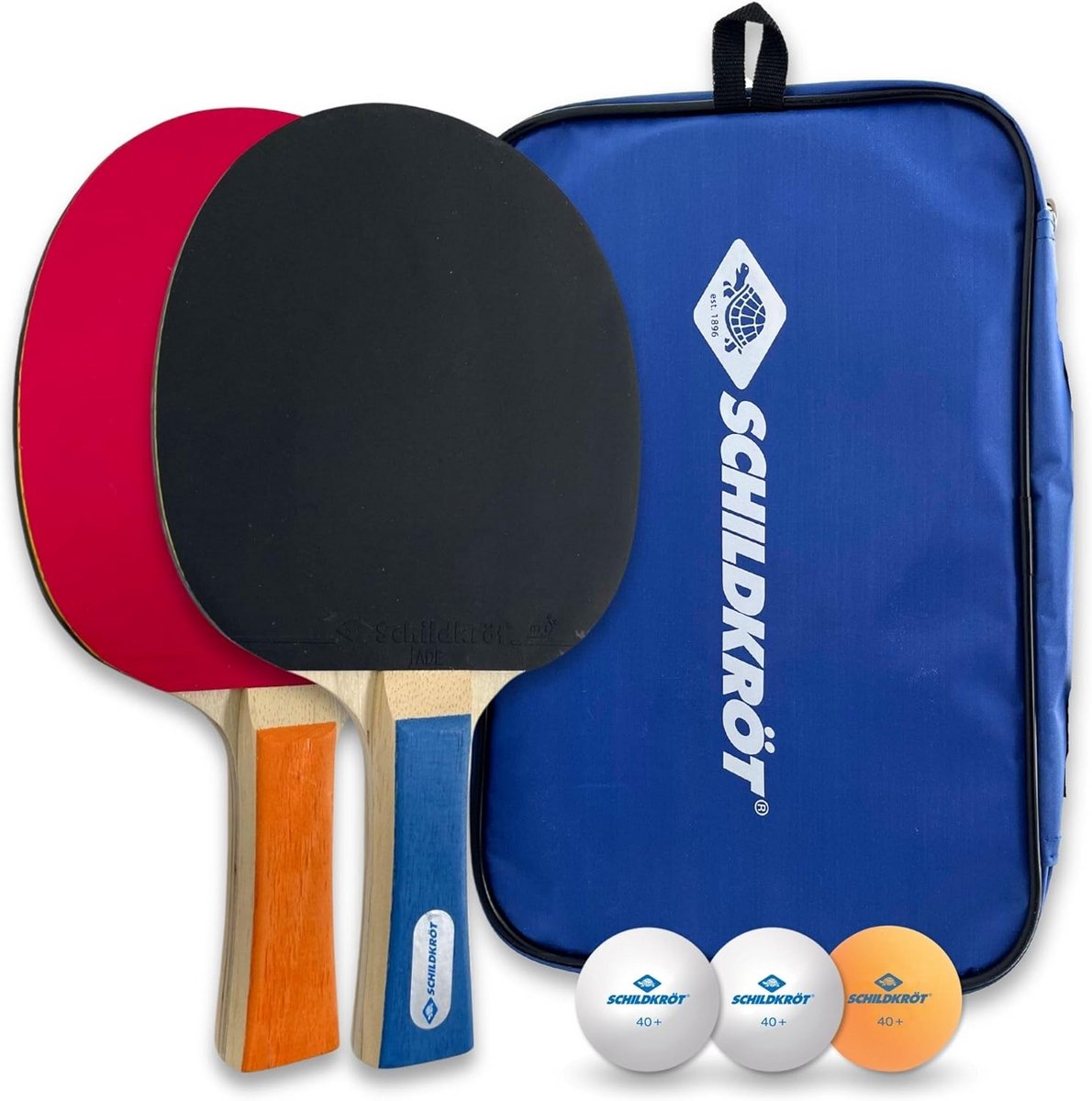 Tafeltennisset voor 2 Spelers met 2 Rackets en 3 Ballen in Draagtas