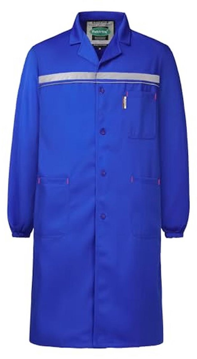 Reflective Long Lab Jackets for Men - Ideal for DIY, Garage Work, and Laboratory Use