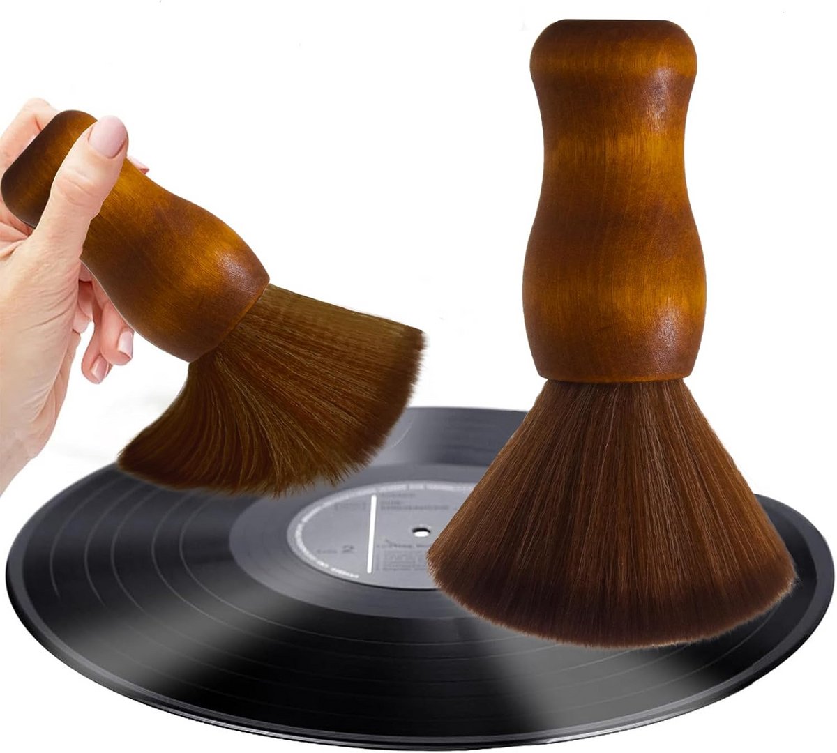 Anti-Statische Reinigingsborstel voor Vinyl Albums en CD's - Distent voor Draaiplaat