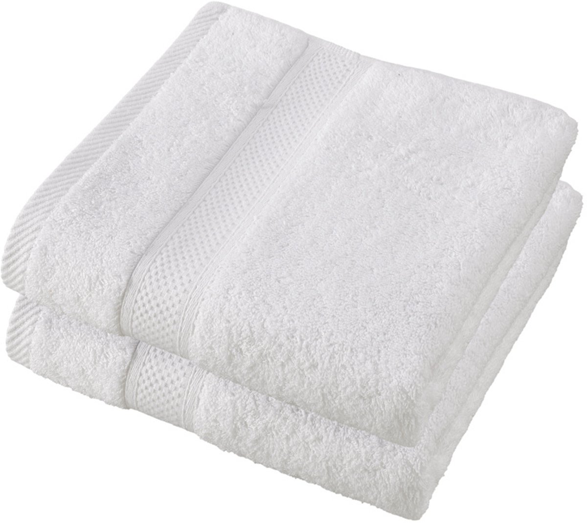 De Witte Lietaer Handdoek Stephanie White - Set 2 stuks - 50 x 100 cm - Wit - Katoen