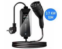 Zenergy Mobiele Thuislader Type 2 - Elektrische Auto - Laadkabel - 3.7 kW - 8-16A - Waterdicht - 10M