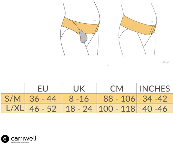 Carriwell Verstelbare Zwangerschapsbuikband - Zwart - L/XL