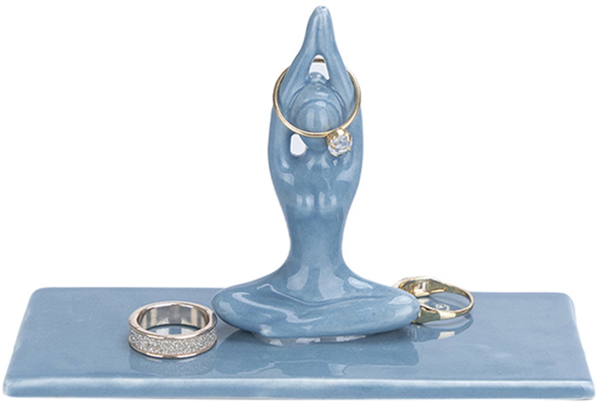 Ringhouder Asana Blauw Porselein 27683