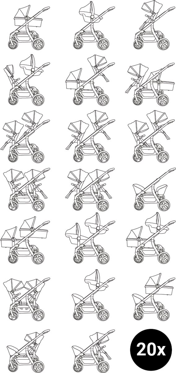 Novi Pacific Duo Premium Kinderwagen Hazel voor 2 Kinderen - afbeelding 2