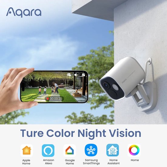 Aqara Camera Hub G5 Pro - Grijs - 2K Outdoor Beveiligingscamera - PoE - Nachtzicht - Matter & Zigbee Hub — afbeelding 3