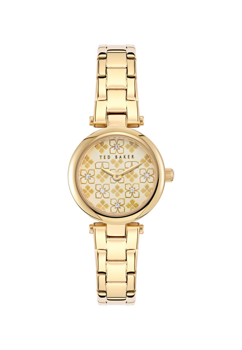 Ted Baker Jolyye Quartz Analoog Horloge Goudkleurig Kast: 100% Roestvrij Staal | Armband: 100% Leer 24 mm BKPJLF401W0