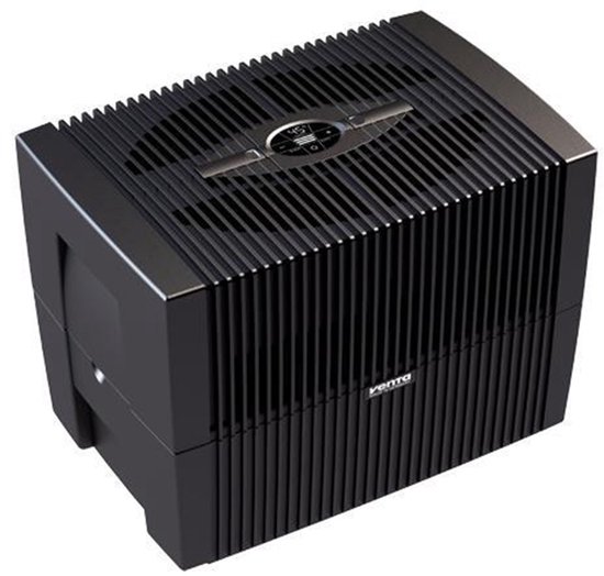 Venta LW45 Comfort Plus - Luchtbevochtiger / Luchtwasser (Hoogglans Zwart) - Bevochtigt tot 12.5L per dag – Voor ruimtes tot 60 m² - Zeer stil - Incl. nachtstand