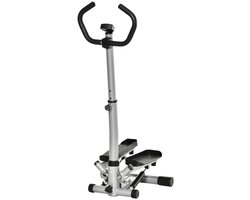 Stepper - Thuis Fitness Stepper - LCD-Display - Traploper - Aerobic Step - Crossfit - in Hoogte Verstelbaar - Robuust Frame - Antislip-Pedalen - Full-body Workout - Voor Krachttraining en Cardio - Zwart + Zilver