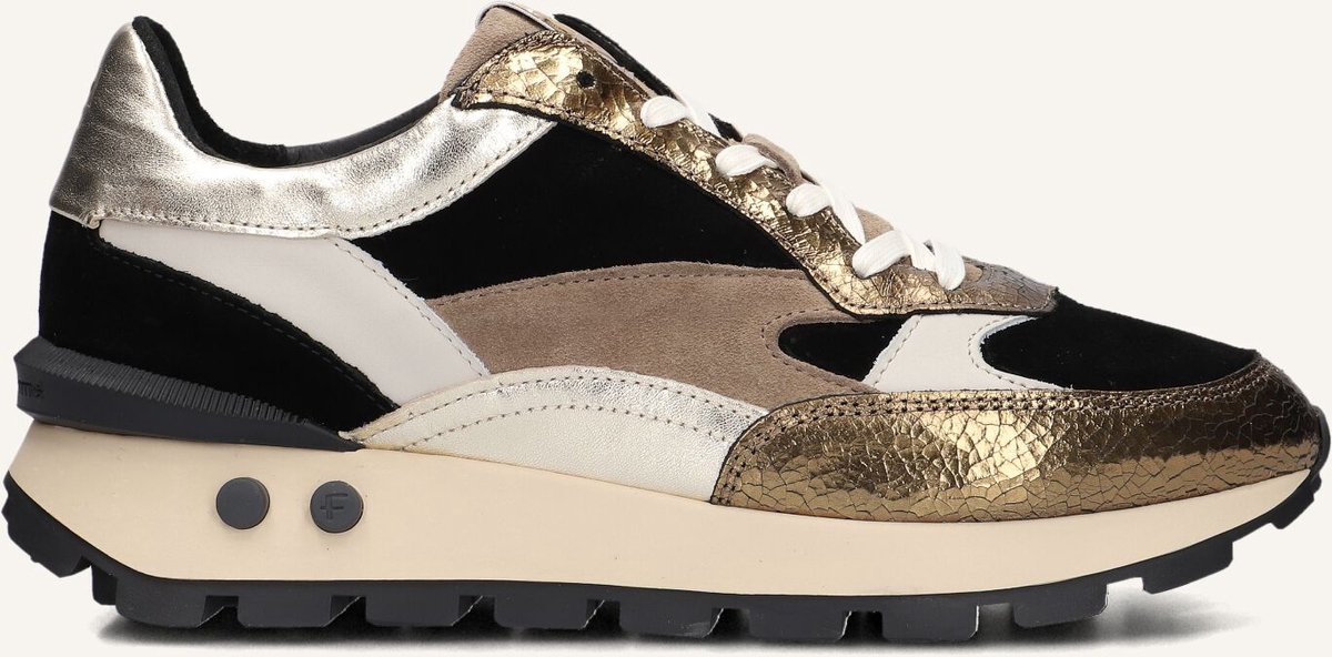 Floris Van Bommel Sfw-10098 Blokki Sneakers - Suède - Dames - Goud - Maat 37,5