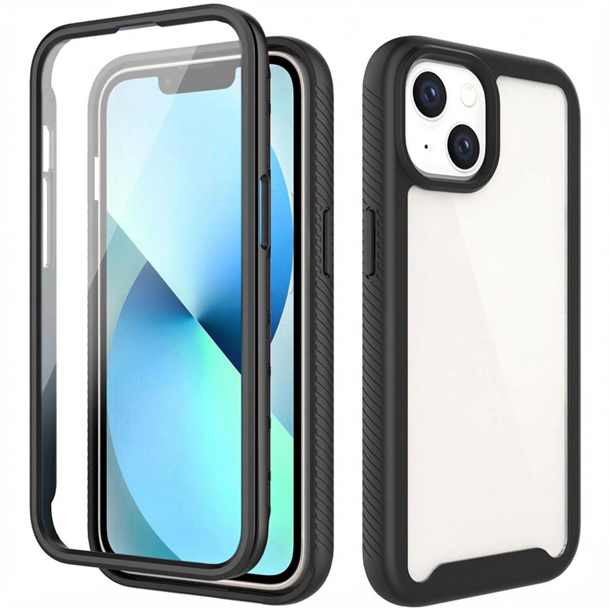 imoshion Hoesje - Geschikt voor Apple iPhone 14 - 360° Full Protective Case - Zwart