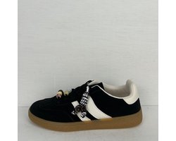 Retro sneakers met leuke details zwart Zwart / 39