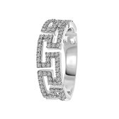 14K witgouden ring fantasie 71 diamanten 0,43ct