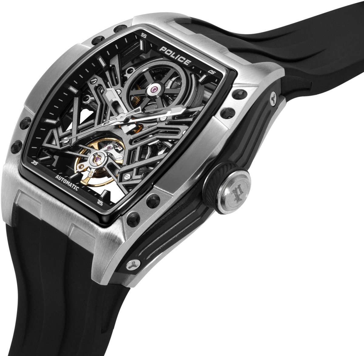 Automatisch horloge Tampa Black - Silver