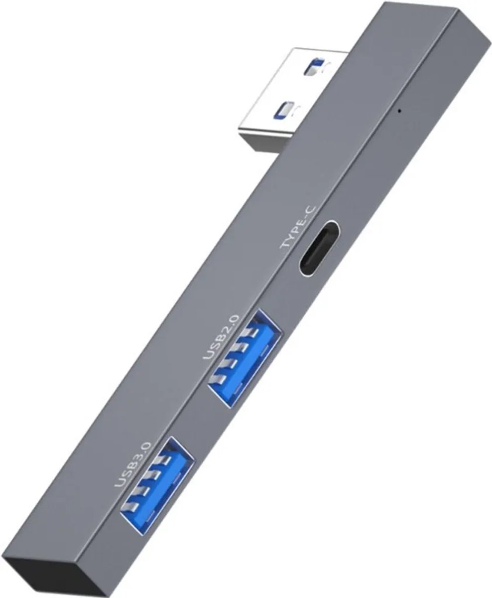 3-poorts USB hub 3.0/2.0 en Type-C splitter, Geschikt voor 3-in-1 laptop.