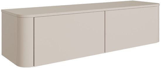 Selsey Luvio – Meuble TV suspendu ou sur pied, gris cachemire, 140 cm