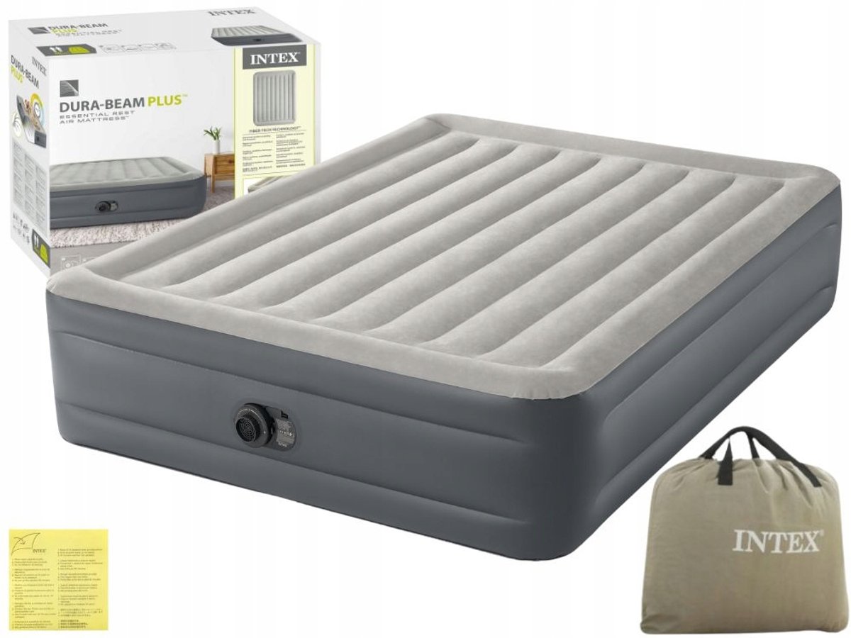 Intex Essential Rest 2-persoons luchtbed 152x203x46cm met ingebouwde pomp
