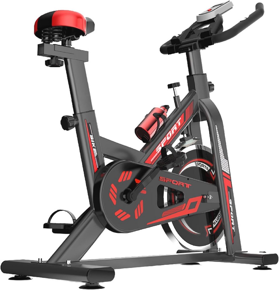 Hometrainer 3.0 - Zwarte Stille Indoor Fiets met Instelbare Weerstand voor Thuis
