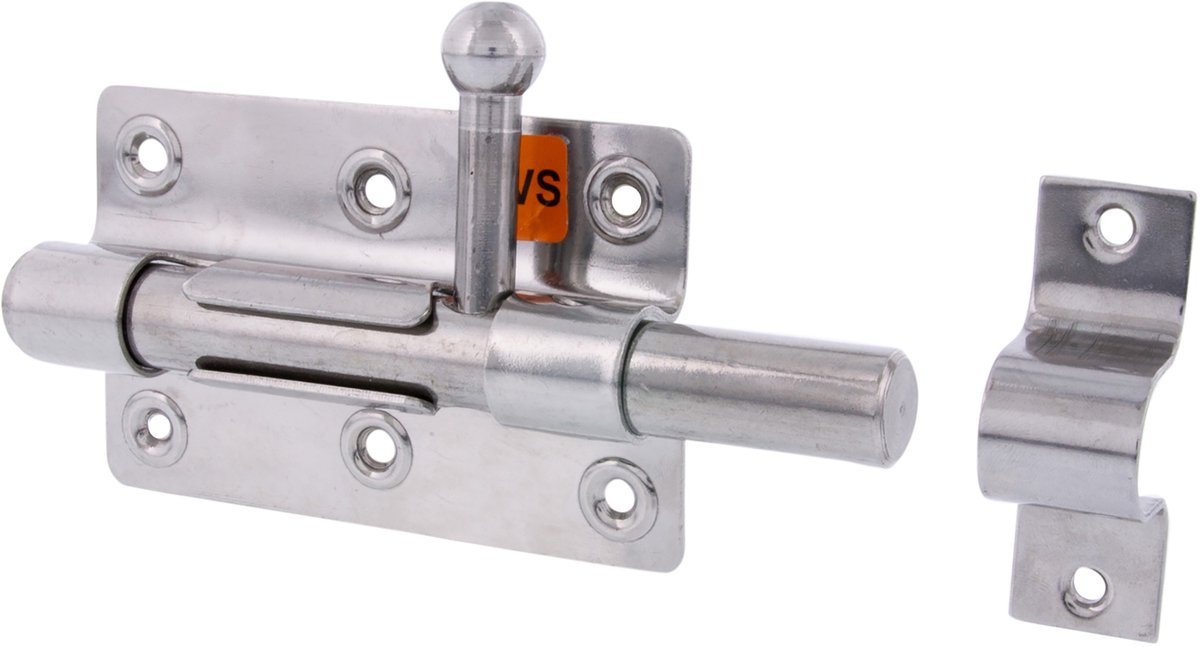 Starx grendel - met ronde schoot en sluitlus - 100 mm - RVS