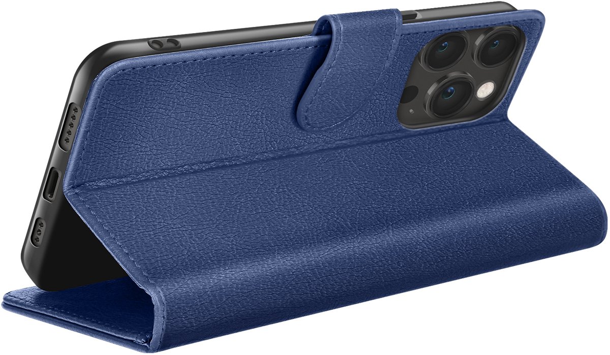 Zanae, Étui Portefeuille pour Geschikt voor Apple iPhone 13 Pro Support et Languette Magnétique, Nachtblauw