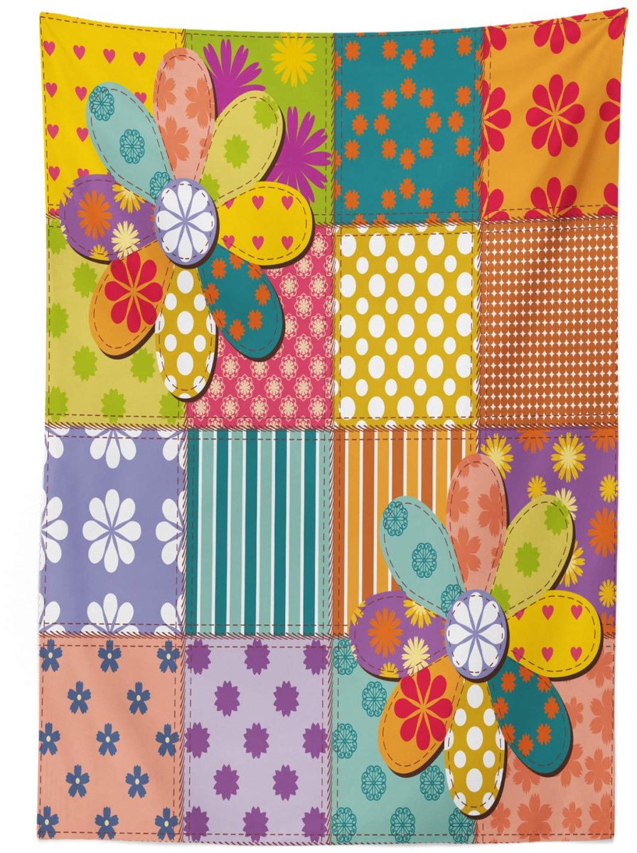 ABAKUHAUS Tafelkleed 140x200 – Satin Mengsel, Multi-kleur