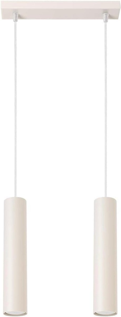 Moderne Pendelarmatuur voor Binnen - Verstelbare LED Verlichting - GU10, max 10W, Beige