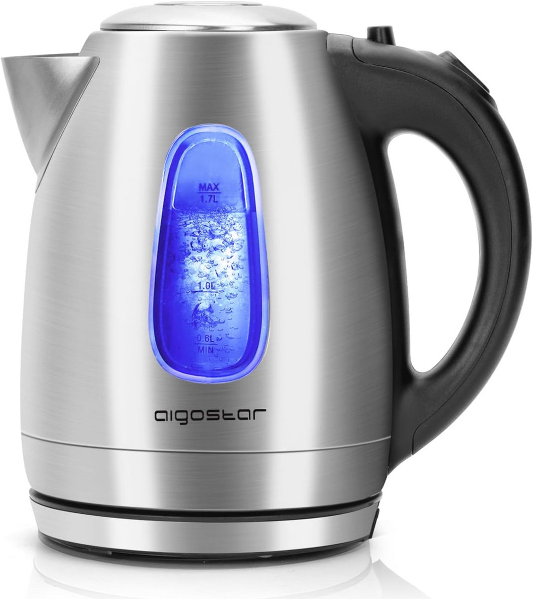 RVS Waterkoker met LED Verlichting - 2200 Watt, 1.7 Liter, Droogkookbeveiliging, BPA Vrij