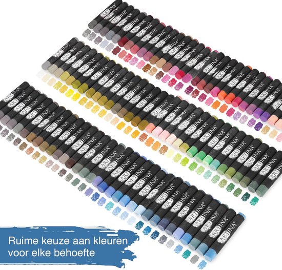 Pastel Krijtset in FSC Houten Kist - 96 Stuk Hoge Kwaliteit Zachte Pastelkrijtjes — afbeelding 5