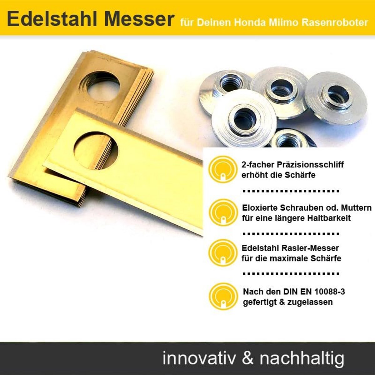 Roestvrijstalen messen voor robotmaaiers - 100% compatibel - afbeelding 3